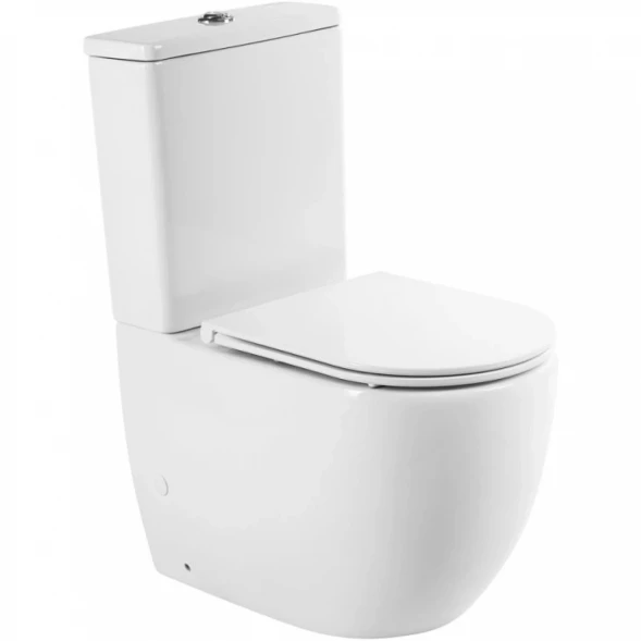 Чаша напольного безободкового унитаза BelBagno Sfera-TR BB2128CPR