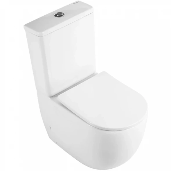 Чаша напольного безободкового унитаза BelBagno Sfera-TR BB2128CPR