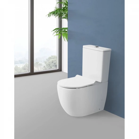 Чаша напольного безободкового унитаза BelBagno Sfera-TR BB2128CPR