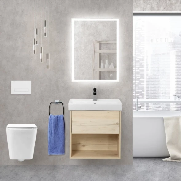 Тумба Pino Bianco 47,3 см BelBagno Neon NEON-500-1C-SO-PB