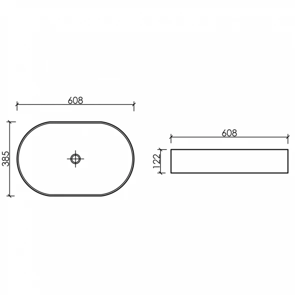 Раковина 60,8x38,5 см Ceramica Nova Element CN6048MP