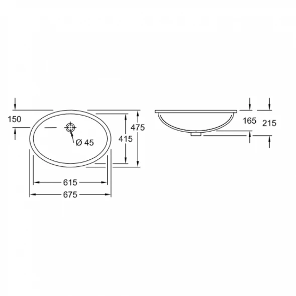 Раковина 67,5x47,5 см Villeroy &amp; Boch Evana 61440001