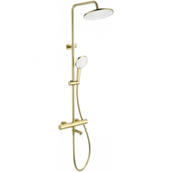 Душевая система Wonzon &amp; Woghand WW-B3069-BG 255 мм, с термостатом, золотой матовый