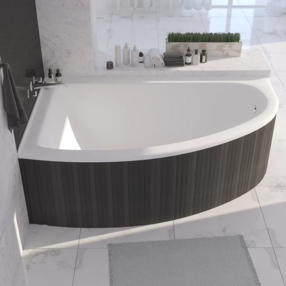 Ванна из литьевого мрамора Marmo Bagno Альба MB-BL170-110 170x110 см L, белый