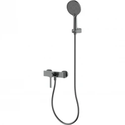 Смеситель для душа AQUAme Asti AQM6413GM с душевым гарнитуром, серый матовый