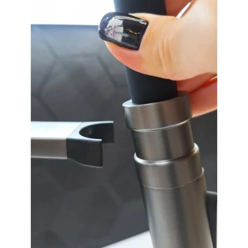Смеситель для кухни AltroBagno Flusso Flusso AltroBagnoFlusso050203GM с подключением к фильтру, гибким изливом, оружейная сталь