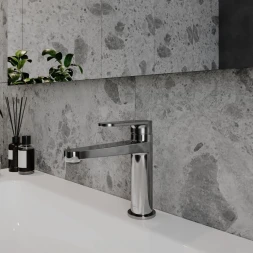 Смеситель для раковины AQUAme Novara AQM6910CR без донного клапана, хром
