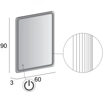 Зеркало 60x90 см Cezares 45028