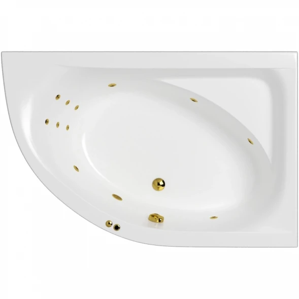 Акриловая ванна Whitecross Aquarella 0109.170110.100.LINE.GL 170x110 см R, с гидромассажем, угловая, белый
