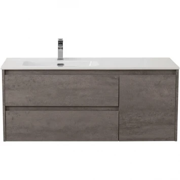 Тумба под раковину BelBagno Kraft KRAFT-1200-2C-1A-SO-CG-L 120 см L, подвесная, Cemento Grigio