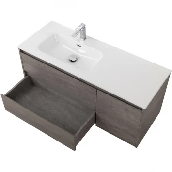 Тумба под раковину BelBagno Kraft KRAFT-1200-2C-1A-SO-CG-L 120 см L, подвесная, Cemento Grigio