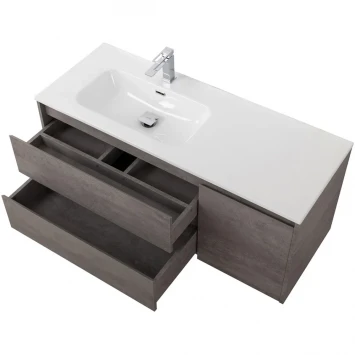 Тумба под раковину BelBagno Kraft KRAFT-1200-2C-1A-SO-CG-L 120 см L, подвесная, Cemento Grigio