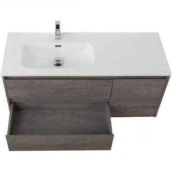 Тумба под раковину BelBagno Kraft KRAFT-1200-2C-1A-SO-CG-L 120 см L, подвесная, Cemento Grigio
