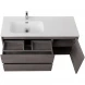 Тумба под раковину BelBagno Kraft KRAFT-1200-2C-1A-SO-CG-L 120 см L, подвесная, Cemento Grigio