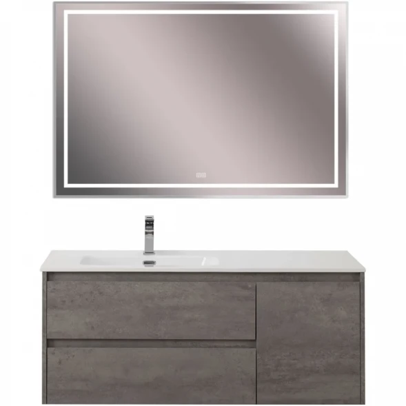 Тумба под раковину BelBagno Kraft KRAFT-1200-2C-1A-SO-CG-L 120 см L, подвесная, Cemento Grigio