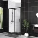 Душевая дверь 140 см BelBagno UNO-195-BF-1-140-C-NERO прозрачное