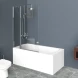 Шторка для ванны 120 см BelBagno UNO-V-11-120/150-C-Cr прозрачное