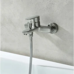 Смеситель для ванны Aquatek Ника AQ1840BGM оружейная сталь матовый