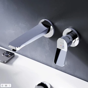 Смеситель для раковины Am.Pm X-Joy F85A72600 встраиваемый, без донного клапана, хром