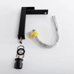 Смеситель для раковины Cezares Slider SLIDER-LC-NOP с донным клапаном, черный матовый