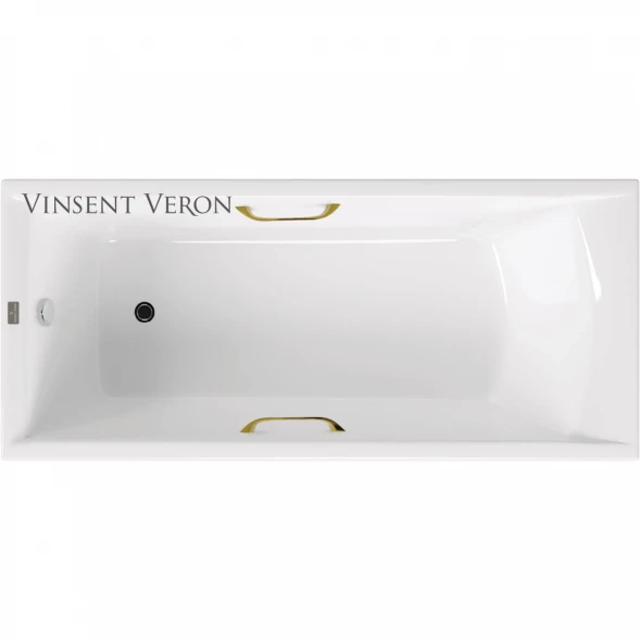 Ванна чугунная Vinsent Veron Devon VDV1807045H/VH0012GD 180x70 см, с ручками, белый
