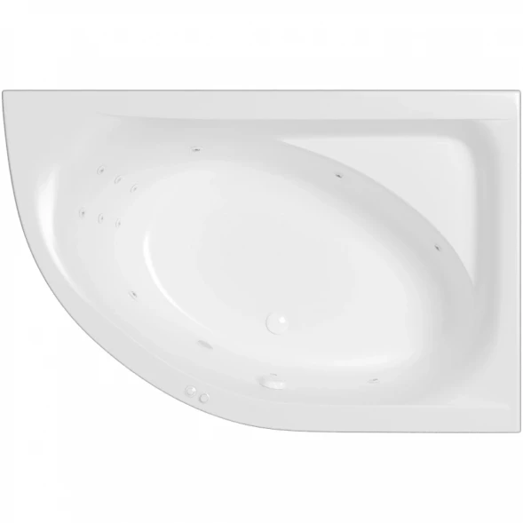 Акриловая ванна Whitecross Aquarella 0109.170110.100.LINE.WH 170x110 см R, с гидромассажем, угловая, белый