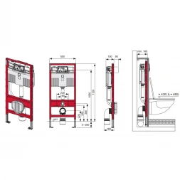 Инсталляция для унитаза-биде Tece TECEprofil 9300379