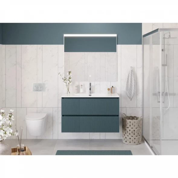 Тумба под раковину BelBagno Uno UNO-1000-2C-SO-AO 100 см, подвесная, голубой матовый