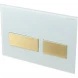 Кнопка смыва Cezares Lux LUX-GB-2-BORO для инсталляции, белый/золотой матовый