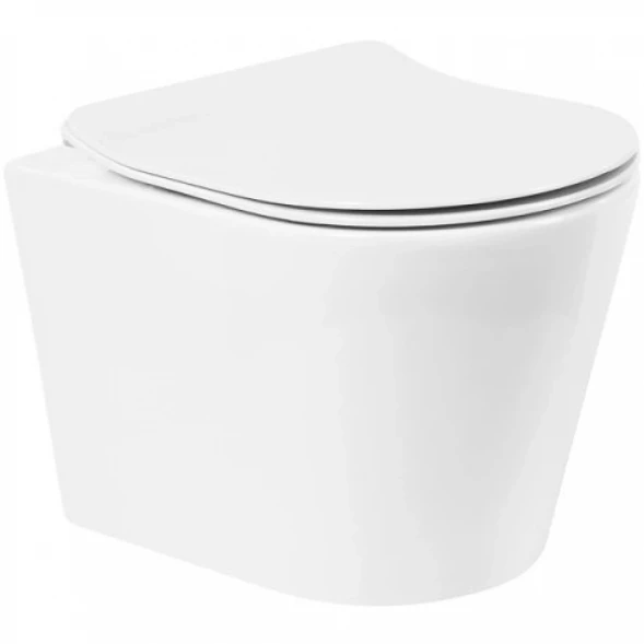 Унитаз подвесной BelBagno Flay-R BB053CHR безободковый, белый