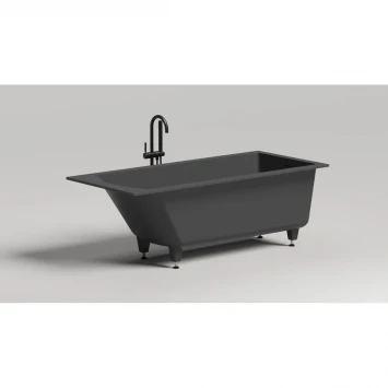 Ванна из литьевого мрамора Salini S-Sense Cascata Kit 104313GF 169,8x75 см, покраска по RAL глянец полностью