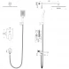 Душевой комплект Wonzon &amp; Woghand Edge WW-88939003-MB 300 мм, со смесителем, черный матовый