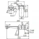 Смеситель для раковины Arrow ARM12848H встраиваемый, без донного клапана, черный матовый