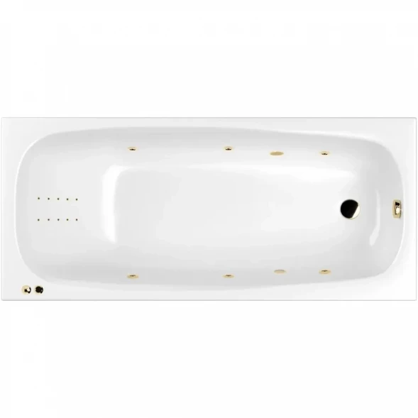 Акриловая ванна Whitecross Layla Slim 0122.170075.100.LINENANO.GL 170x75 см, с гидромассажем, белый