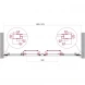 Душевая дверь BelBagno Luce LUCE-BF-2-150-C-Cr 150 см, профиль хром, стекло прозрачное