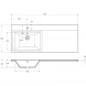 Раковина над стиральной машиной 120,3x48,2 см BelBagno Kraft BB1200/480-LV-MR-L