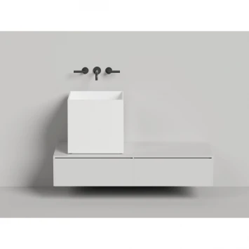 Раковина-чаша Salini S-Sense Armonia Square 03 130513G 45x45 см, накладная, белый глянец