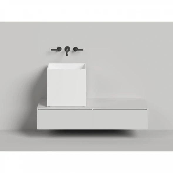 Раковина-чаша Salini S-Sense Armonia Square 03 130513G 45x45 см, накладная, белый глянец