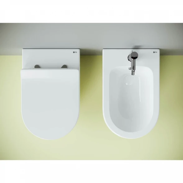 Приставной безободковый унитаз с сиденьем микролифт Ceramica Nova Metropol CN4004