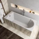 Ванна из литьевого мрамора Marmo Bagno Глория MB-GL180-80 180x80 см, белый