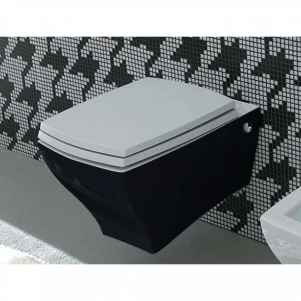 Унитаз подвесной Artceram Jazz JZV0010150nero/bi черный/белый