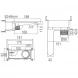 Смеситель для раковины Arrow ARM12868CP CoolStart, встраиваемый, без донного клапана, хром