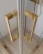 Душевой уголок Cezares Slider SLIDER-A-2-80/90-C-BORO 80-90x80-90 см, профиль золотой матовый, стекло прозрачное