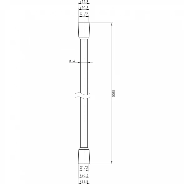 Душевой шланг Cezares CZR-FMD-180-NOP 180 см, черный матовый