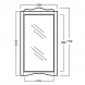 Зеркало 63x116 см орех Simas Arcade ARS1 noce