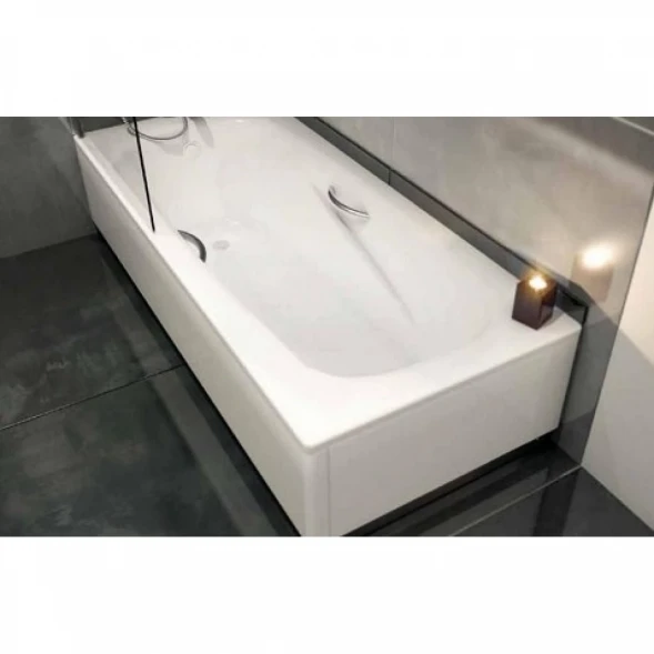 Ванна стальная BLB Anatomica B75L handles 170x75 см, с отверстиями под ручки, белый