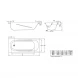 Ванна стальная BLB Anatomica B75L handles 170x75 см, с отверстиями под ручки, белый