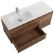 Тумба под раковину BelBagno Kraft KRAFT-1000-2C-1A-SO-RT-L 100 см L, подвесная, Rovere Tabacco