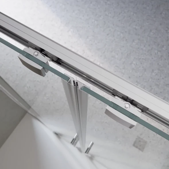 Душевая дверь BelBagno Luce LUCE-BF-2-140-C-Cr 140 см, профиль хром, стекло прозрачное