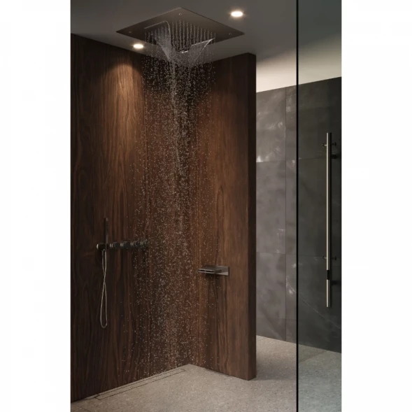 Потолочный душ Boheme 428-CR 600 мм, 2 режима, хром